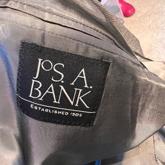 Jos A Bank houndstooth blazer 43 Regular New With Tags Charcoal Wool Cashmere - Picture 7 of 8